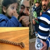 رضيع فلسطيني قتل ثعبان وقطع راسه