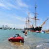 بريطاني يضع سيارته فى البحر بسبب 2 استرلينى
